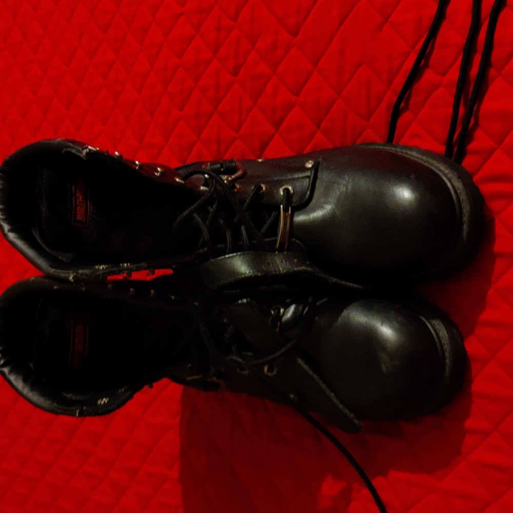 Men's black Harley Davidson leather boots